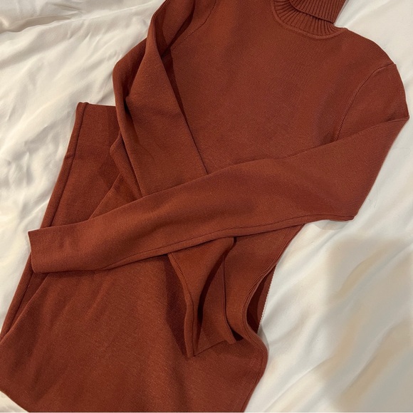 Turtleneck Midi Sweater Dress - Picture 3 of 7